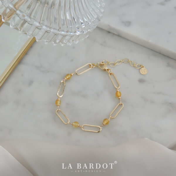 Pulsera Laminado en Oro | Citrino - Image 2