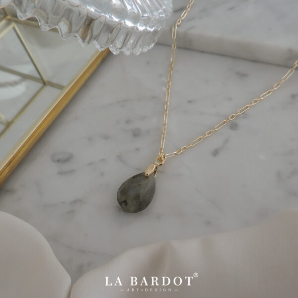 Collar Laminado en Oro | Labradorita